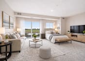 Thumbnail 30 of 41 - Studio apartment with living and sleeping areas at The Hendrickson Apartments, Falcon Heights, Minnesota