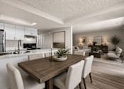 Thumbnail 18 of 26 - Open concept dining and living space at Park Station Apartments, Utah