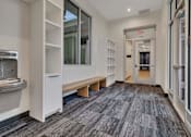 Thumbnail 16 of 40 - Entryway mudroom with built in storage benches at Prosper West Apartments, Waite Park, MN 56387