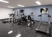 Thumbnail 16 of 25 - Fitness center with cardio and strength equipment at Regency Park Apartments, St Cloud
