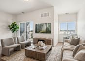 Thumbnail 19 of 23 - Furnished Living Room at Cedar Green, Blaine, MN