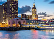 Thumbnail 29 of 40 - the ferry terminal at night