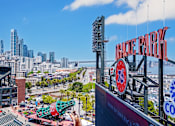 Thumbnail 53 of 95 - A view of a baseball stadium with a sign that reads "Race Park".