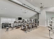 Thumbnail 29 of 35 - Fitness Center With Modern Equipment at Kenilworth at Perring Park Apartments, Parkville, MD, 21234
