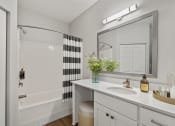 Thumbnail 6 of 41 - a bathroom with a shower and a sink at Fortress Grove, Murfreesboro, Tennessee