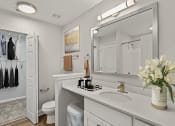 Thumbnail 10 of 41 - our apartments offer a bathroom with a shower at Fortress Grove, Murfreesboro, Tennessee