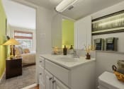 Thumbnail 10 of 16 - a bathroom with a sink and a mirror, Kenilworth at Charles, Towson MD
