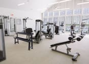 Thumbnail 20 of 30 - Fitness center with strength equipment at Sycamore at Tyvola, Charlotte, North Carolina