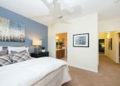 Thumbnail 19 of 41 - bedroom with blue accent wall at Fortress Grove, Tennessee