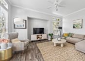 Thumbnail 7 of 22 - a living room with a couch at Henley Tampa Palms Apartments, Tampa, 33647