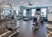 Thumbnail 33 of 54 - Fitness center  equipmentat Two Addison Place Apartments , Pooler, Georgia