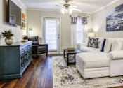 Thumbnail 2 of 21 - Modern Living Room at Carolina Point Apartments, South Carolina, 29607