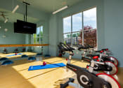 Thumbnail 23 of 30 - Spin room with yoga mats at Sycamore at Tyvola, North Carolina