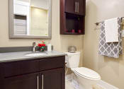 Thumbnail 33 of 64 - Bathroom with  modern finishes at St. Mary's Square Apartments, Raleigh, NC