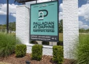 Thumbnail 35 of 50 - a sign for the palladian at bailey apartments on the side of a road