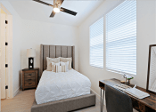 Thumbnail 63 of 73 - Bedroom With Ceiling Fan at Scottsdale Hayden Townhomes, Scottsdale