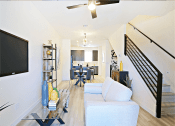 Thumbnail 38 of 73 - Living Room With Kitchen View at Scottsdale Hayden Townhomes, Scottsdale, AZ, 85257