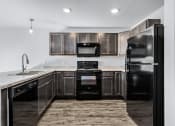Thumbnail 4 of 35 - kitchen with black appliances
