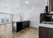 Thumbnail 8 of 35 - kitchen with living room view