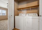 Thumbnail 53 of 64 - A laundry room with a washer and dryer.