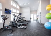 Thumbnail 19 of 21 - Modern gym with rows of cardio equipment.