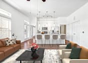 Thumbnail 1 of 72 - Open living room and kitchenat Radius on Grove, Austin, 78741