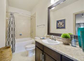 Thumbnail 47 of 59 - a bathroom with a sink toilet and shower at Alvista Round Rock, Round Rock, 78664