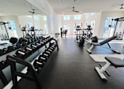 Thumbnail 7 of 25 - a fitness room filled with weights and cardio equipment at The Fitzroy San Marcos, San Marcos