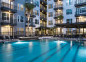 Thumbnail 3 of 25 - Pool View In Night at Gatsby on Ross, Texas
