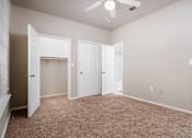 Thumbnail 28 of 35 - Spacious bedroom with walk-in closet at Houston Street Townhomes Apartments, Texas, 78220