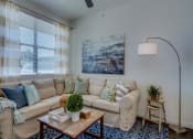 Thumbnail 2 of 65 - Living Room With Expansive Window at Aviator at Brooks Apartments, San Antonio, 78235