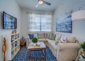 Thumbnail 27 of 65 - Living Room With Ceiling Fan at Aviator at Brooks, San Antonio, 78235