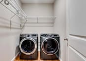 Thumbnail 49 of 83 - a washer and dryer in a laundry room with a white closet. Circle Pines, MN Lexington Lofts