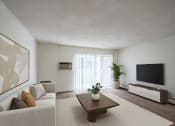 Thumbnail 1 of 14 - a living room with a couch and a coffee table. Coon Rapids, MN Robinwood Apartments