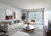 Thumbnail 1 of 42 - a living room with a white couch and a coffee table.  Eagan, MN Glen Pond Apartments