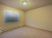 Thumbnail 10 of 12 - a bedroom with a window and carpet. Fargo, ND East Bridge Apartments