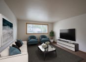 Thumbnail 4 of 33 - a living room with a couch and a coffee table. Fargo, ND Brownstone Apartments