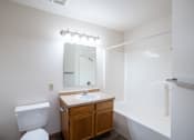 Thumbnail 29 of 32 - the preserve at ballantyne commons apartment bathroom with toilet sink and mirror