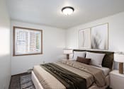 Thumbnail 3 of 28 - a bedroom with a large bed and a window. Fargo, ND Pacific Park 2 Apartments