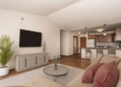 Thumbnail 2 of 19 - Apartments. a living room with a couch and a table  at Sterling Pointe, Grand Forks, 58201