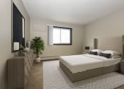 Thumbnail 3 of 32 - Montreal Courts Apartments in Little Canada, MN | One Bedroom | Bedroom