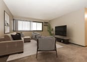 Thumbnail 2 of 32 - Montreal Courts Apartments in Little Canada, MN | One Bedroom | Living Room