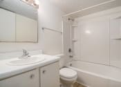 Thumbnail 13 of 34 - Omaha, NE Evergreen Terrace Apartments. bathroom with a sink toilet and bathtub