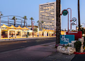 Thumbnail 38 of 42 - A street view of a city with a sign that reads "The Station".