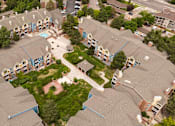 Thumbnail 46 of 50 - an aerial view of houses in a neighborhood with trees