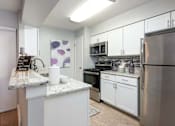 Thumbnail 2 of 42 - Arbour Ponds apartments in Tampa sequoia floor plan kitchen 1x1 750 sq ft