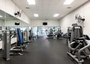 Thumbnail 47 of 87 - a gym with a lot of exercise equipment in it