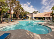 Thumbnail 54 of 87 - a large swimming pool with a house in the background
