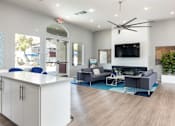 Thumbnail 35 of 54 - the preserve at ballantyne commons living room and kitchen