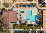 Thumbnail 34 of 36 - arial view of a house with a swimming pool in the middle of it